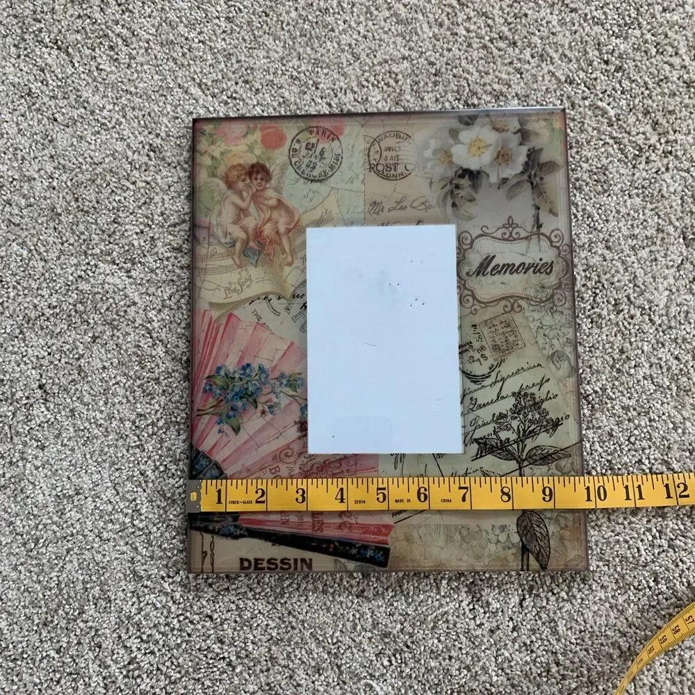 Victorian-Style Cherub French Floral Acrylic Picture Frame